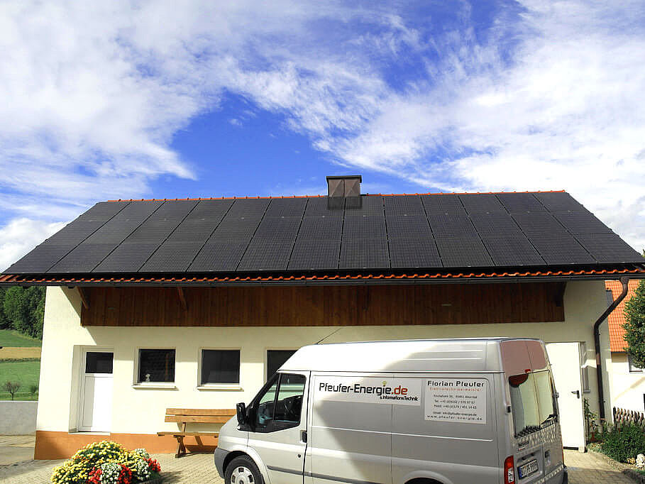 Photovoltaikanlage in der Fränkischen Schweiz installiert
