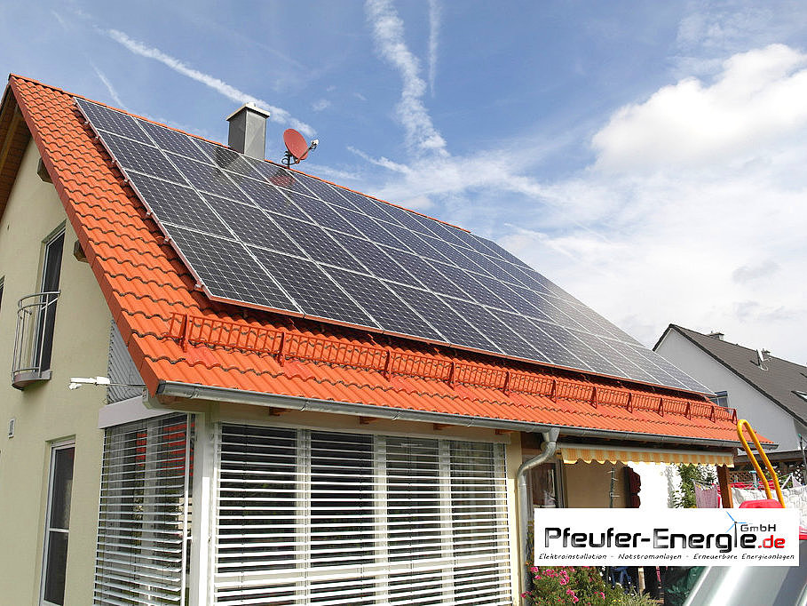 Photovoltaikanlage montiert von der Pfeufer-Energie GmbH